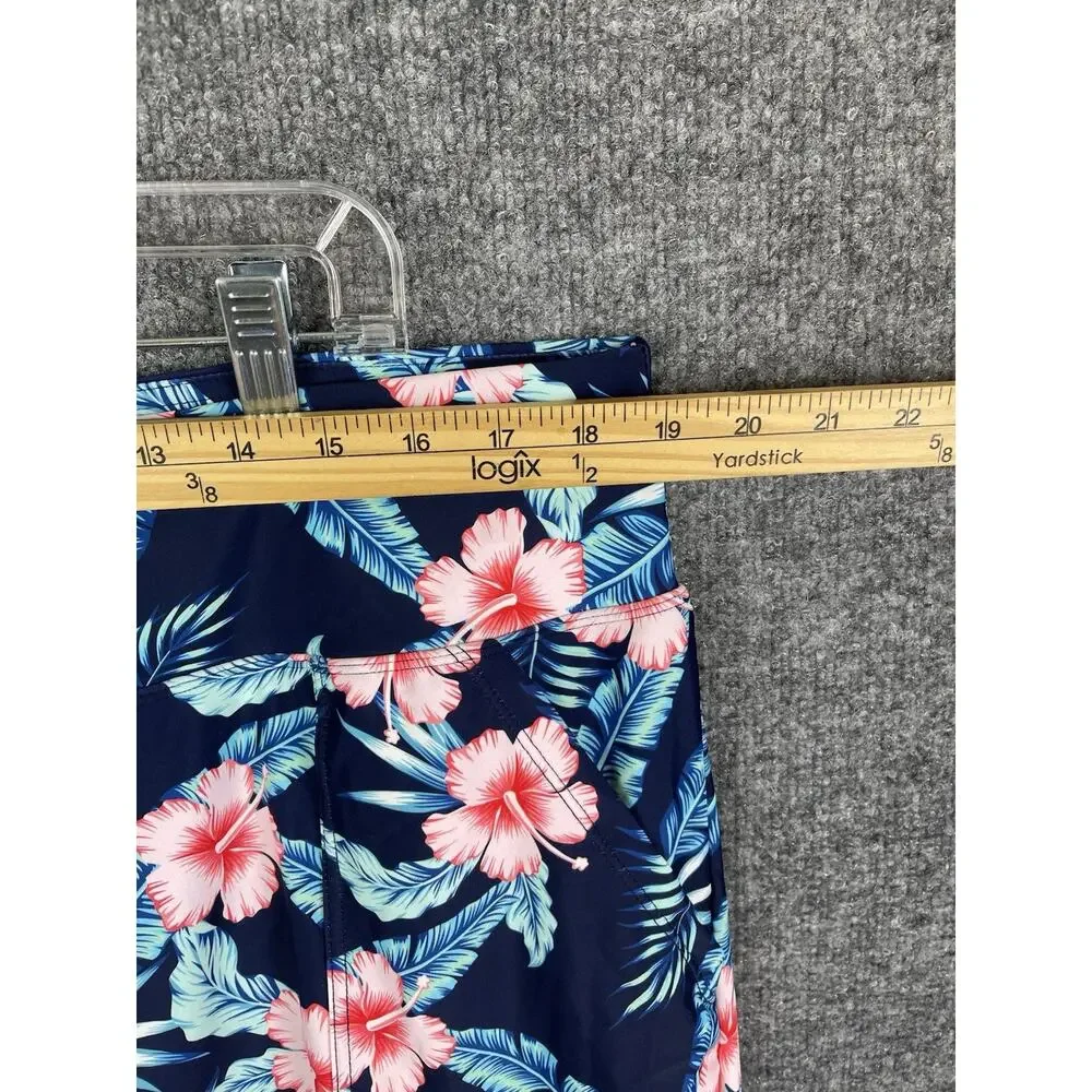 Vidia‎ Activewear Shorts Women's XXXL Slash Pockets Tropical Hibiscus